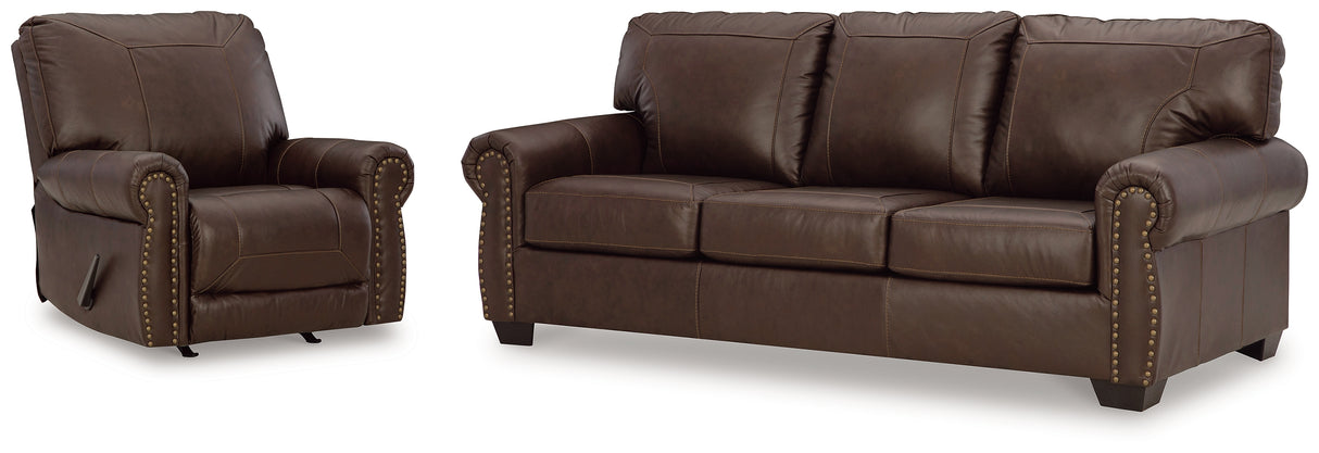 Colleton Dark Brown Sofa and Recliner from Ashley - Luna Furniture
