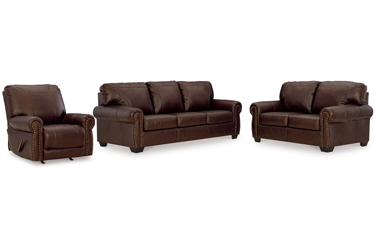 Colleton Dark Brown Sofa, Loveseat and Recliner from Ashley Furniture - Luna Furniture