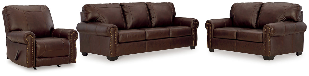 Colleton Dark Brown Sofa, Loveseat and Recliner from Ashley Furniture - Luna Furniture