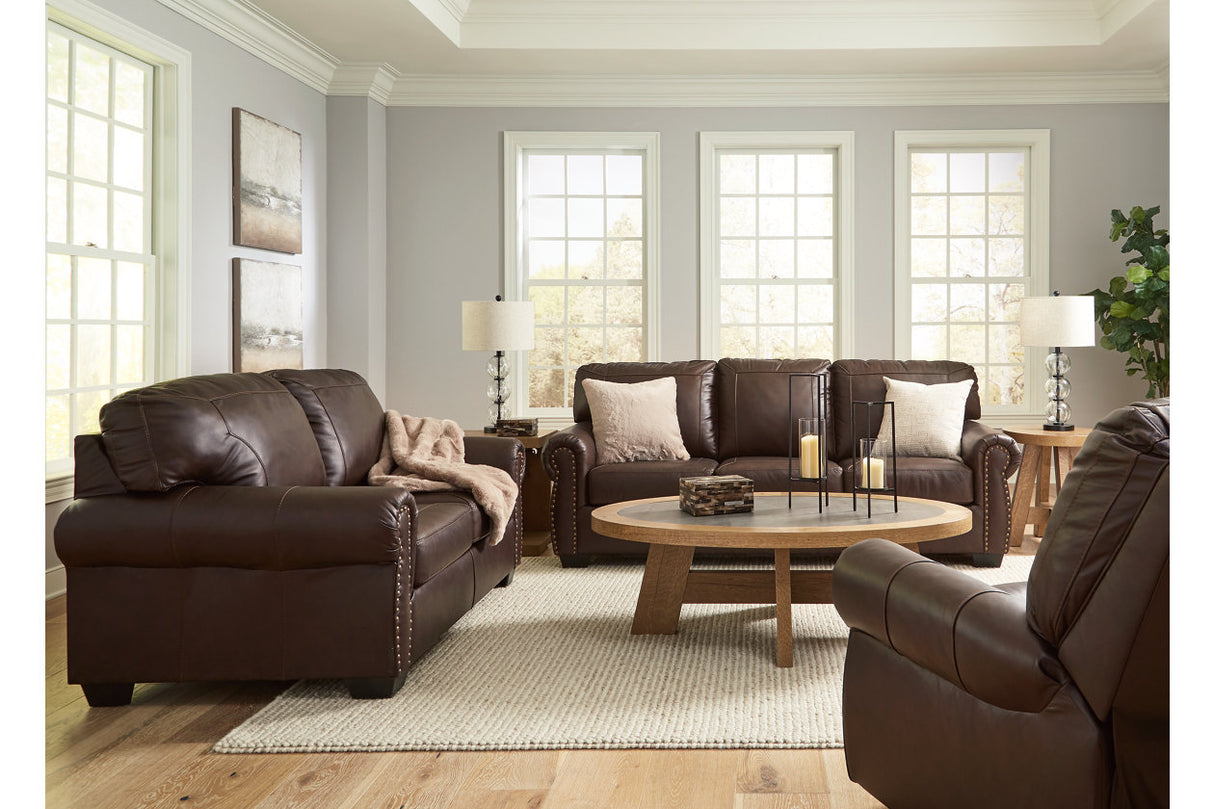Colleton Dark Brown Sofa, Loveseat and Recliner from Ashley Furniture - Luna Furniture