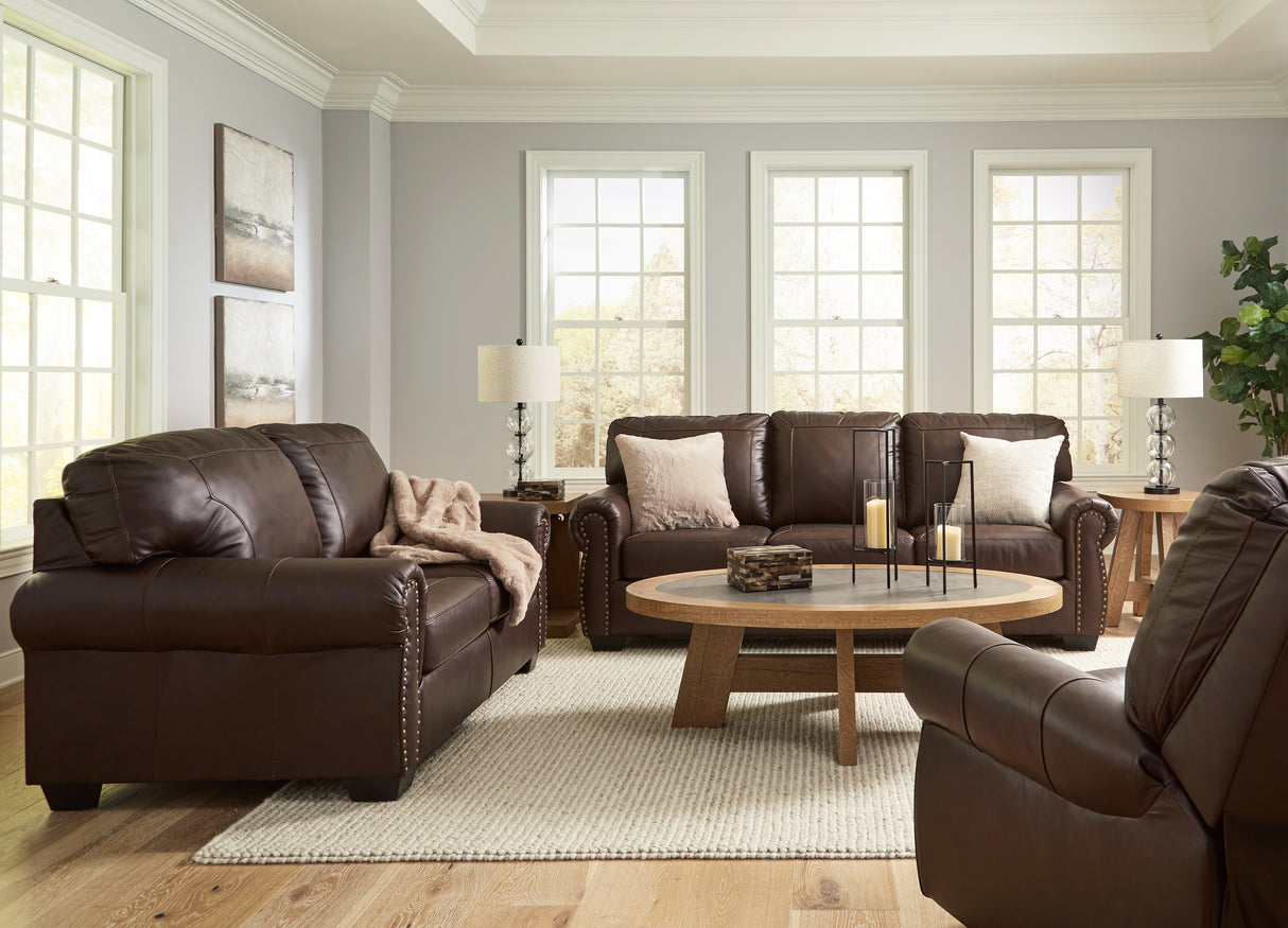 Colleton Dark Brown Sofa, Loveseat and Recliner from Ashley Furniture - Luna Furniture