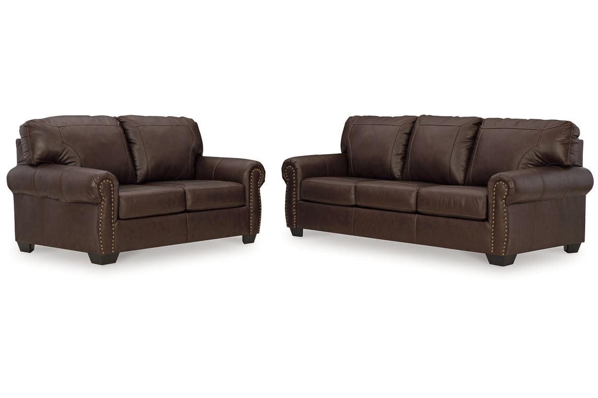 Colleton Dark Brown Sofa and Loveseat from Ashley Furniture - Luna Furniture