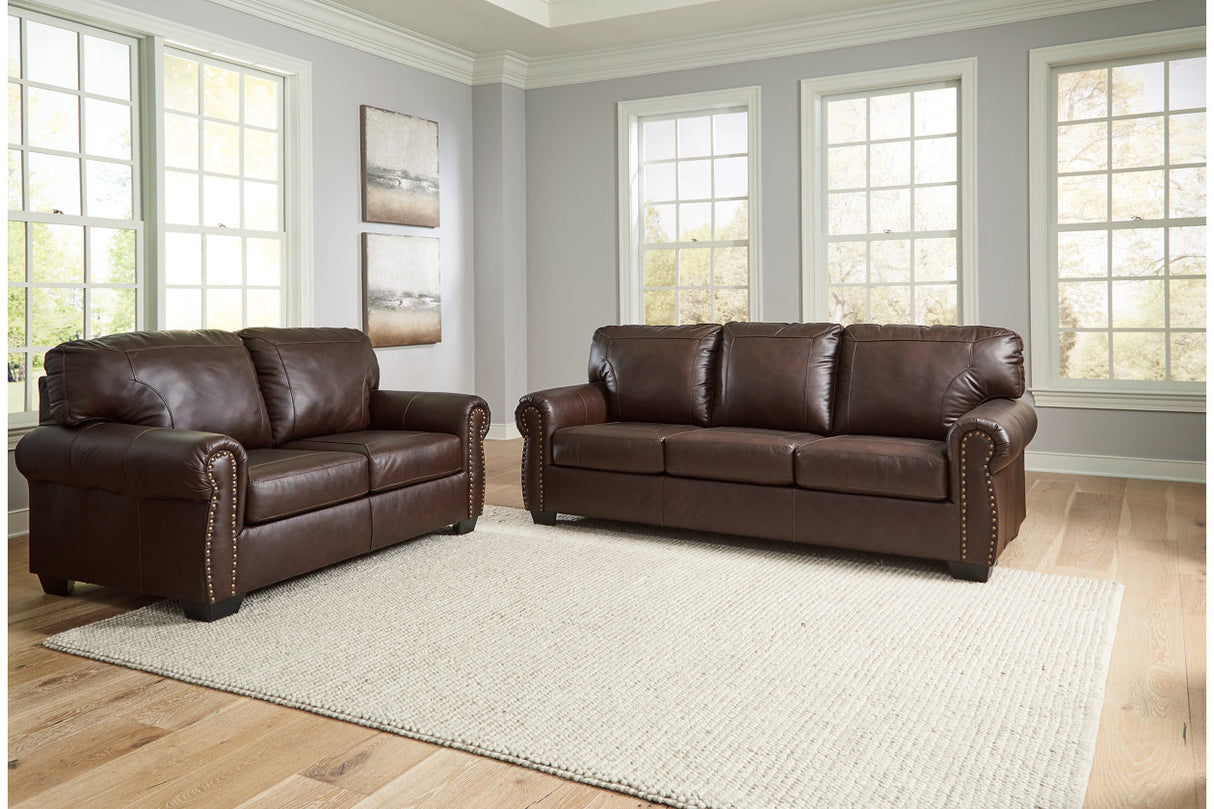 Colleton Dark Brown Sofa and Loveseat from Ashley Furniture - Luna Furniture