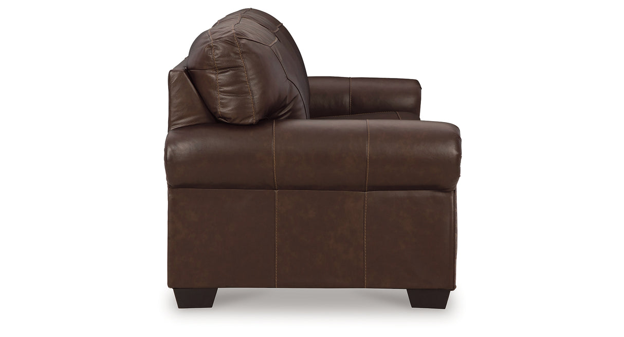 Colleton Sofa, Loveseat and Recliner in Dark Brown from Ashley Furniture - Luna Furniture