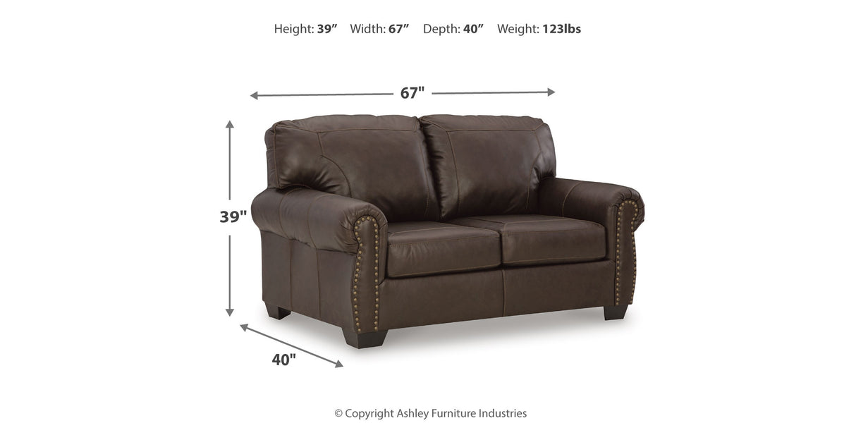 Colleton Sofa, Loveseat and Recliner in Dark Brown from Ashley Furniture - Luna Furniture