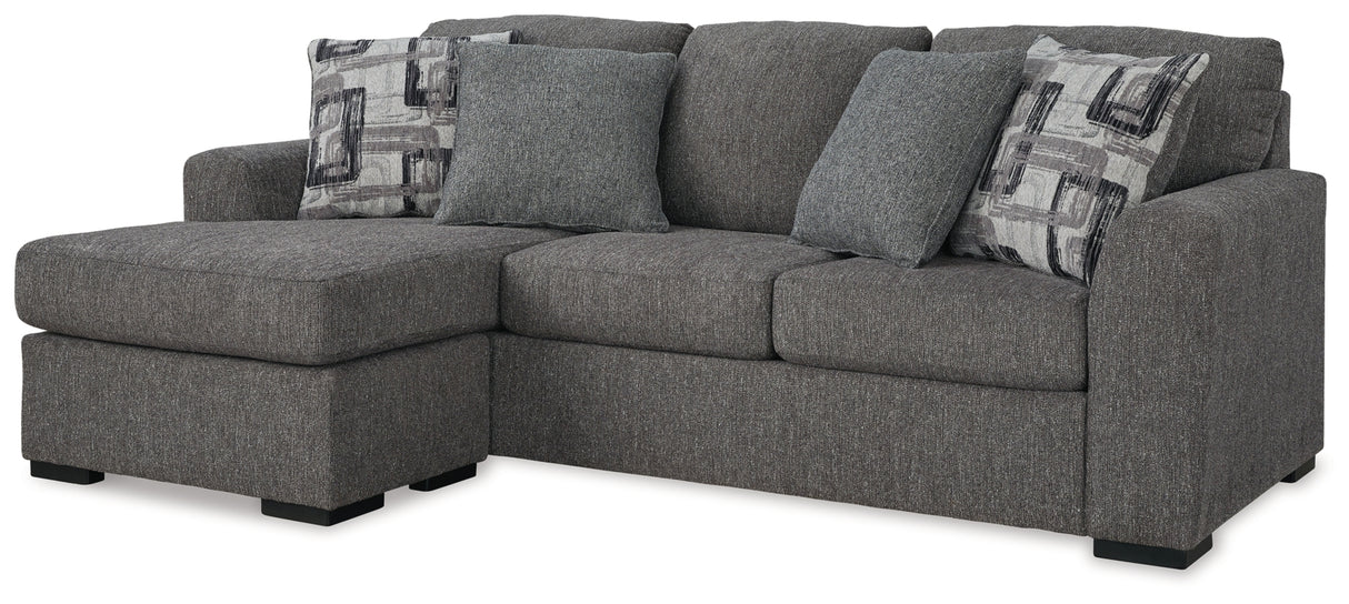 Gardiner Pewter Sofa Chaise and Ottoman from Ashley Furniture - Luna Furniture