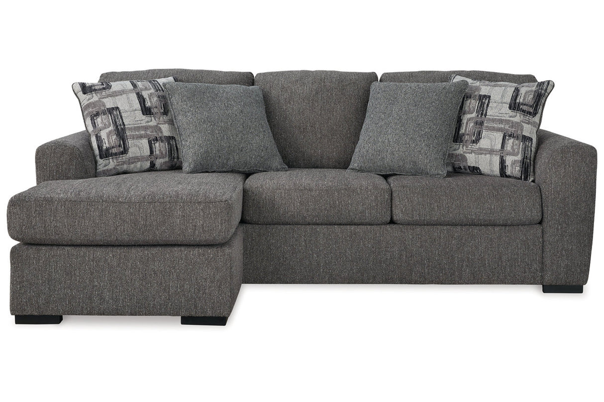Gardiner Pewter Sofa Chaise and Ottoman from Ashley - Luna Furniture