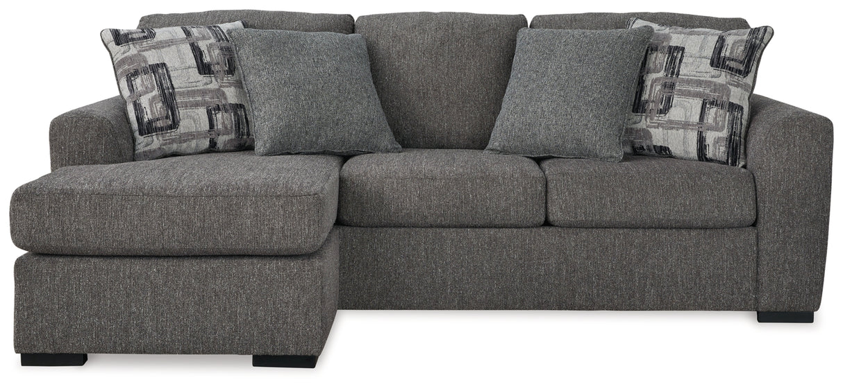 Gardiner Pewter Sofa Chaise and Ottoman from Ashley Furniture - Luna Furniture