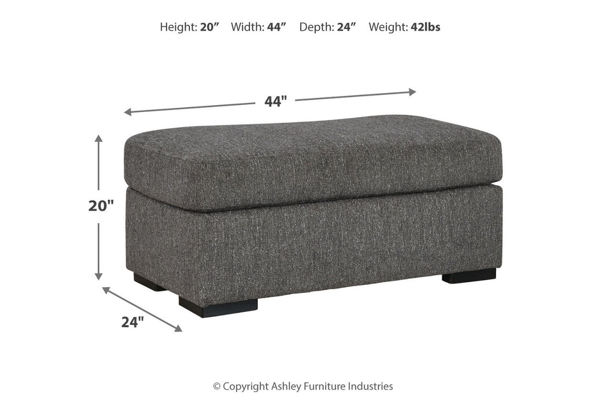 Gardiner Pewter Sofa Chaise and Ottoman from Ashley - Luna Furniture