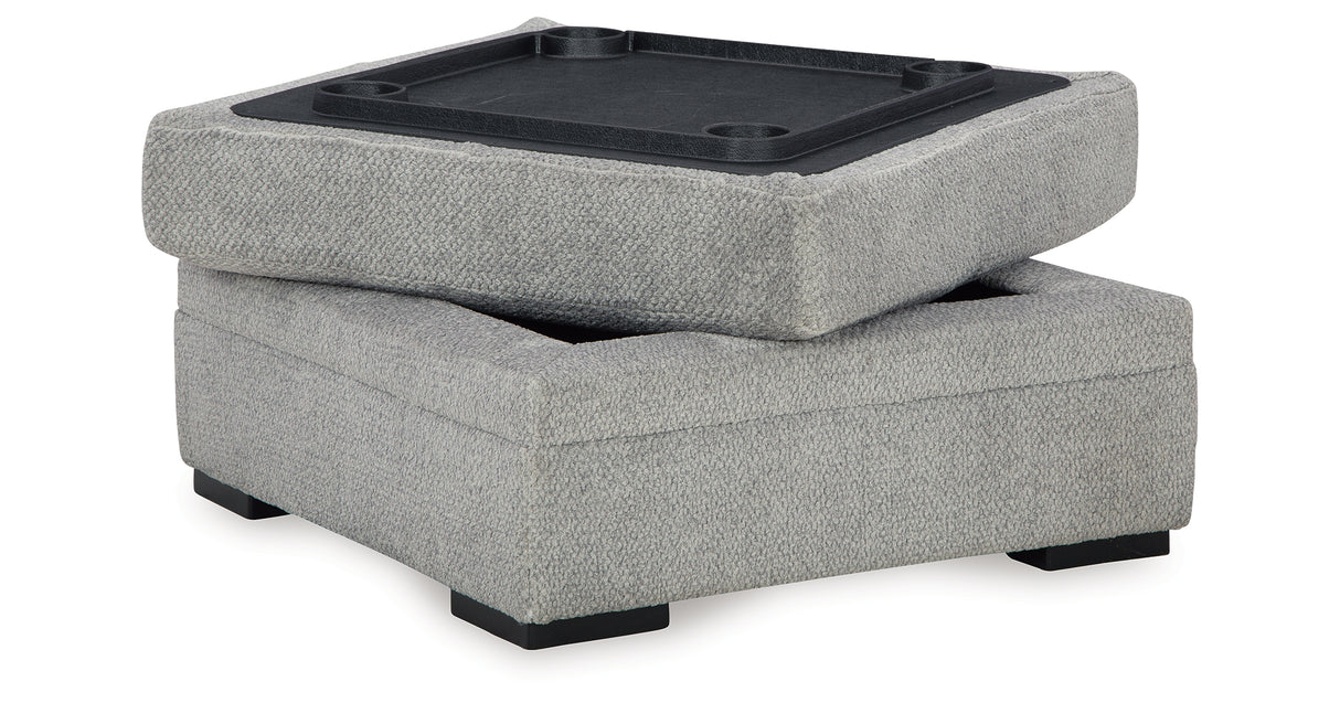 Casselbury Cement 2-Piece Sectional with Ottoman from Ashley Furniture - Luna Furniture