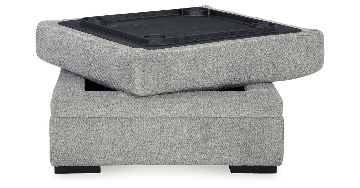 Casselbury Cement Oversized Swivel Chair and Ottoman from Ashley Furniture - Luna Furniture