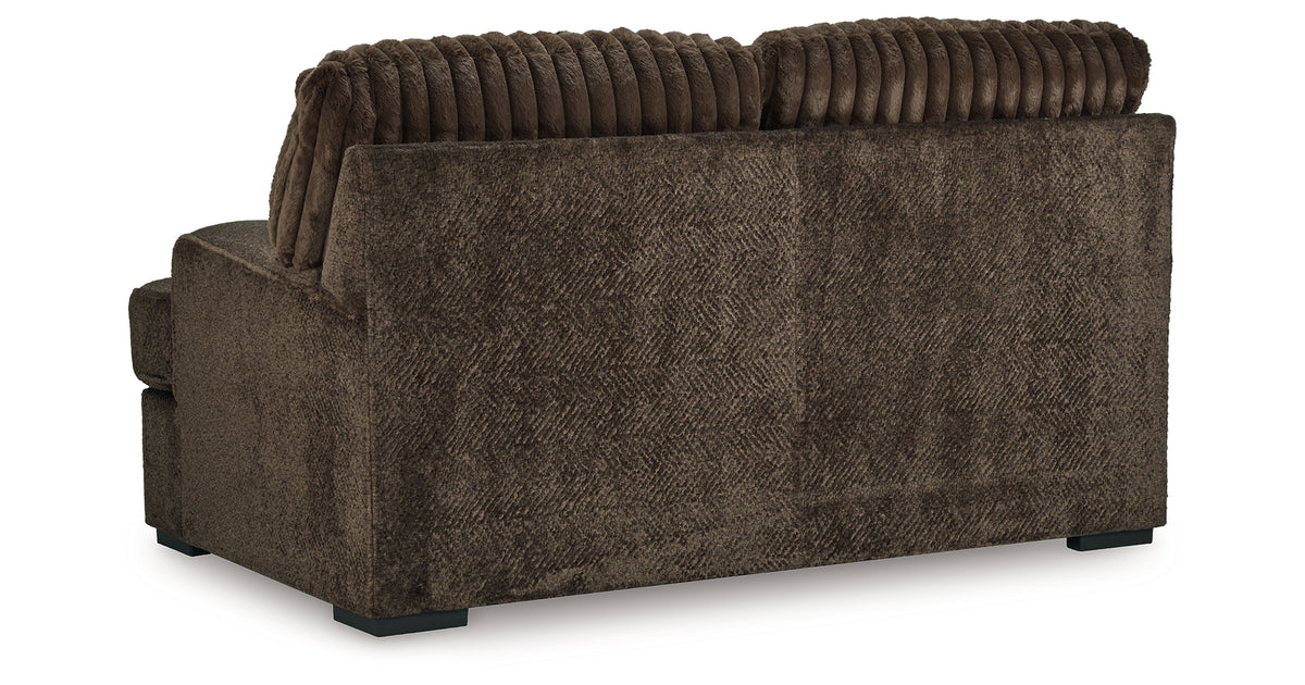 Aylesworth Chocolate Loveseat from Ashley Furniture - Luna Furniture