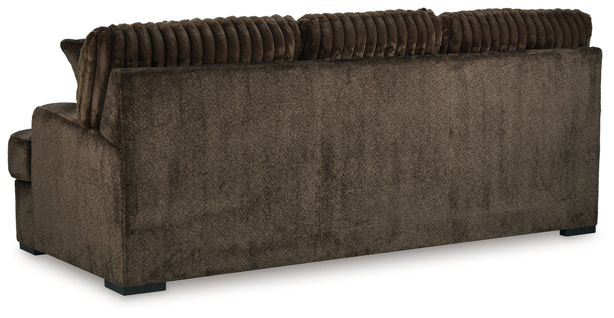 Aylesworth Chocolate Sofa, Loveseat, Chair and Ottoman from Ashley - Luna Furniture