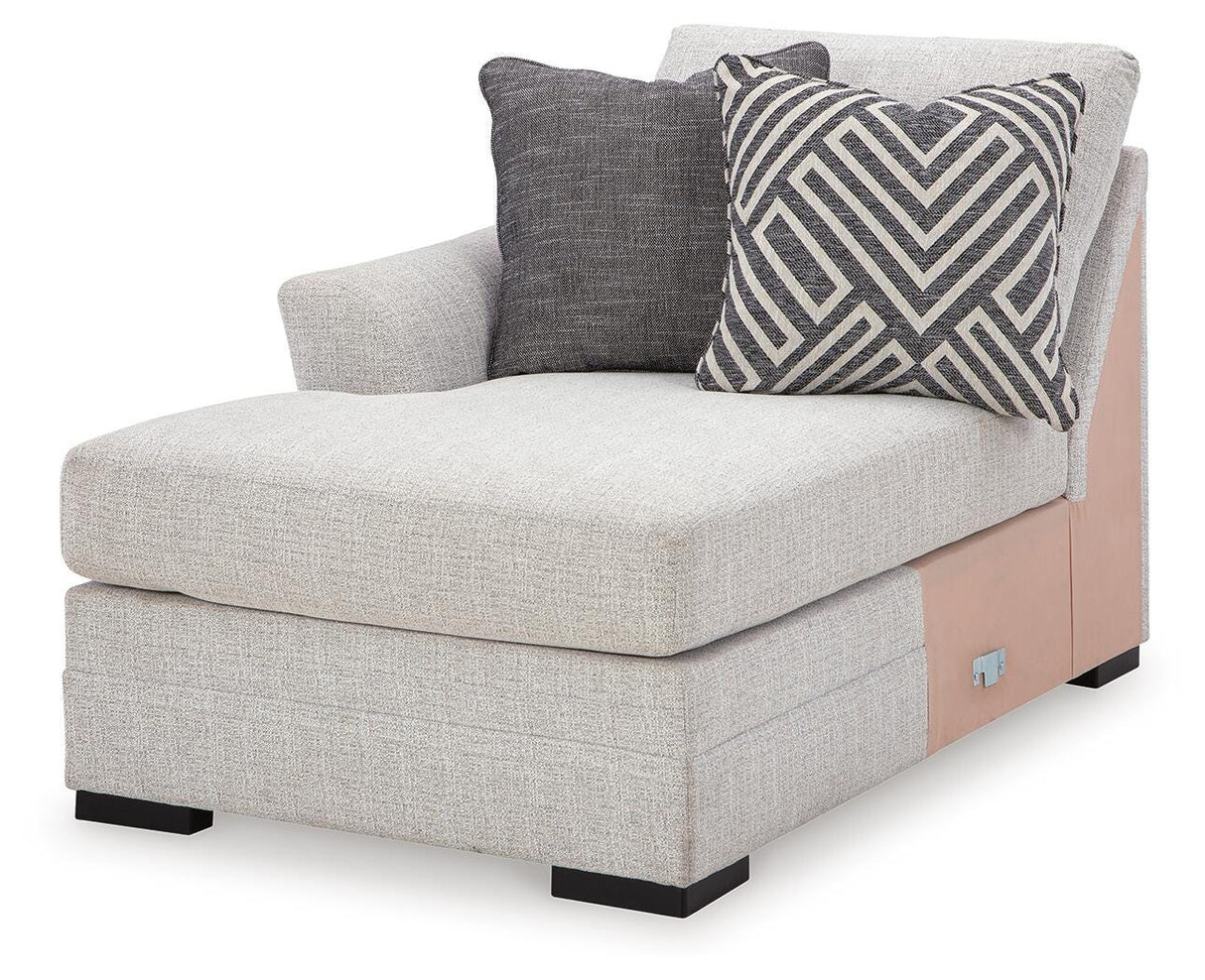Koralynn Stone Left-Arm Facing Corner Chaise from Ashley Furniture - Luna Furniture