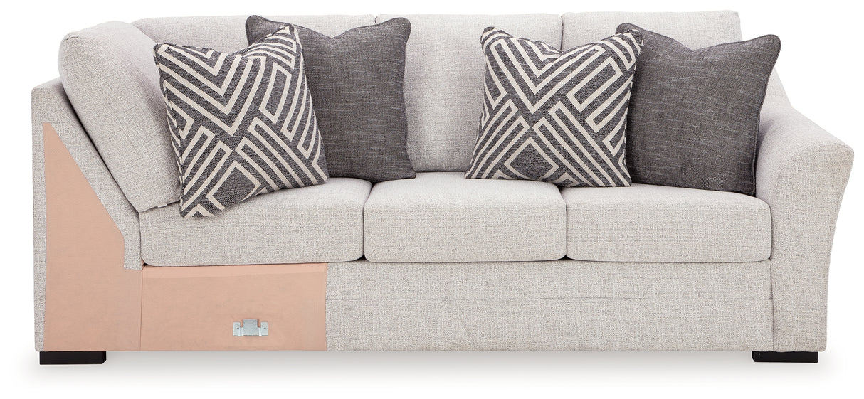 Koralynn Stone Right-Arm Facing Sofa with Corner Wedge from Ashley Furniture - Luna Furniture