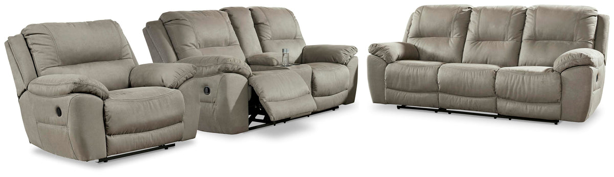 Next-Gen Gaucho Putty Power Reclining Sofa and Loveseat from Ashley Furniture - Luna Furniture