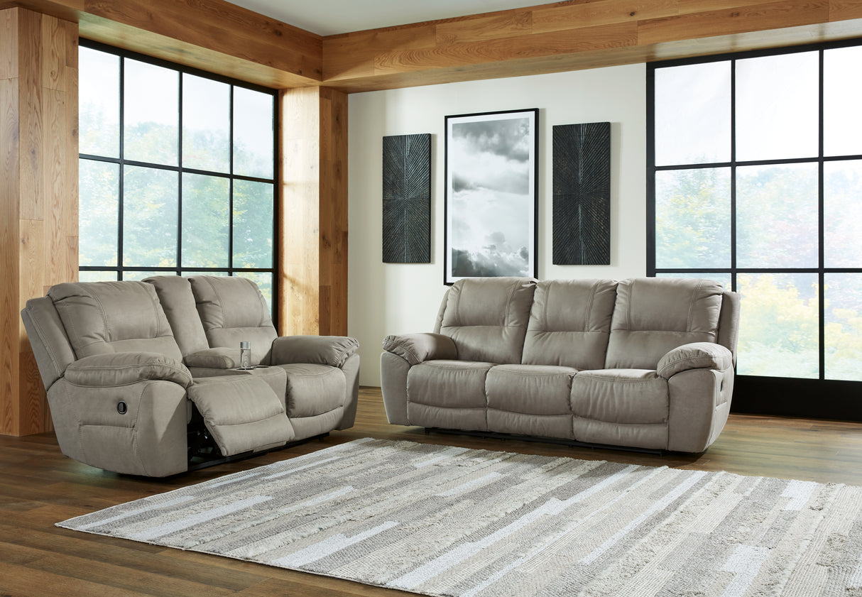 Next-Gen Gaucho Putty Power Reclining Sofa and Loveseat from Ashley - Luna Furniture