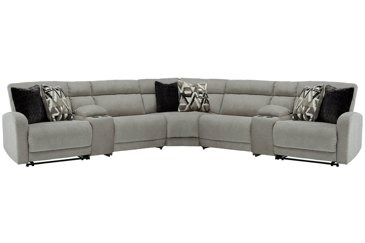 Colleyville Stone 7-Piece Power Reclining Sectional from Ashley - Luna Furniture