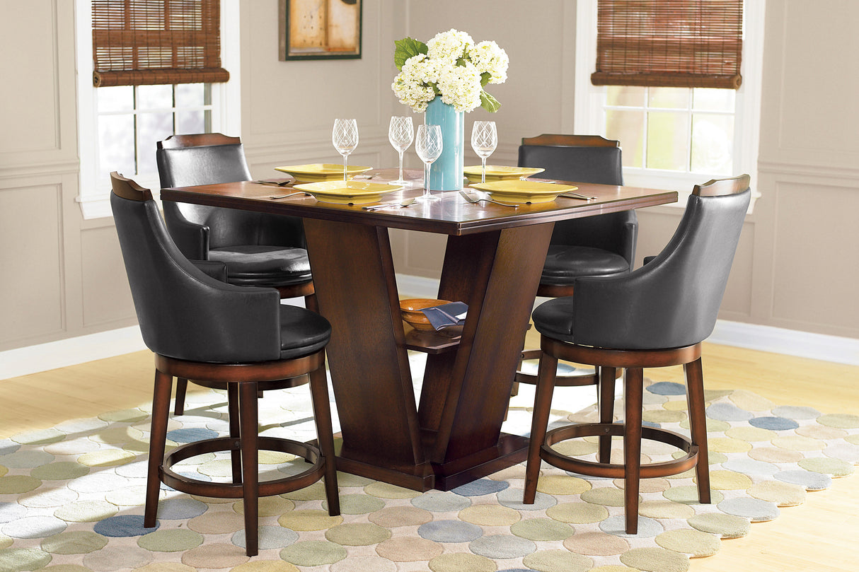 Bayshore Brown Swivel Counter Height Chair, Set of 2 from Homelegance - Luna Furniture