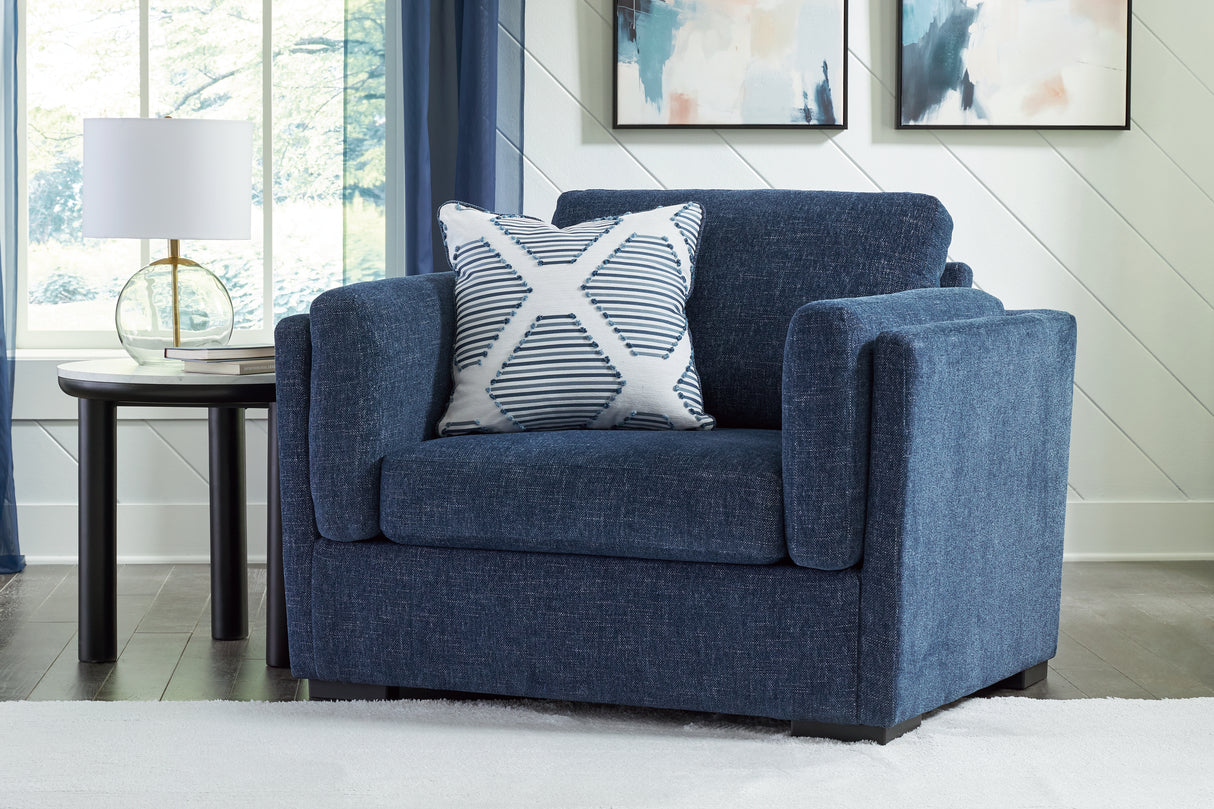 Evansley Sofa, Loveseat, Chair and Ottoman in Navy from Ashley Furniture - Luna Furniture