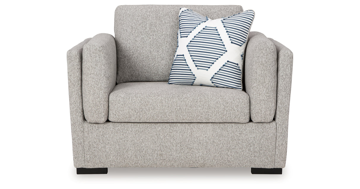Evansley Sofa, Loveseat, Chair and Ottoman in Pewter from Ashley Furniture - Luna Furniture