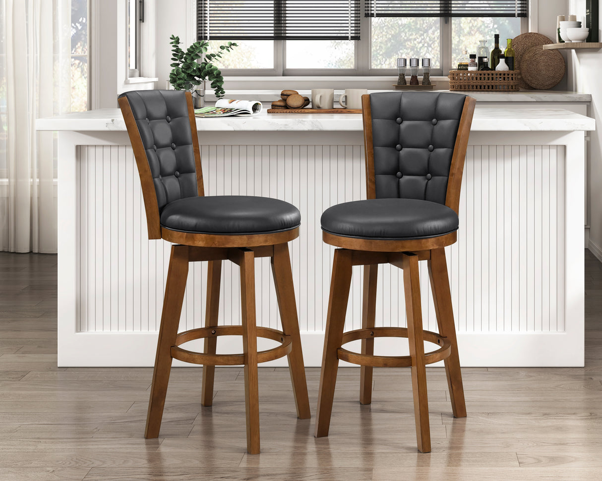 5507-29BES Swivel Pub Height Chair, Set of 2 from Homelegance - Luna Furniture