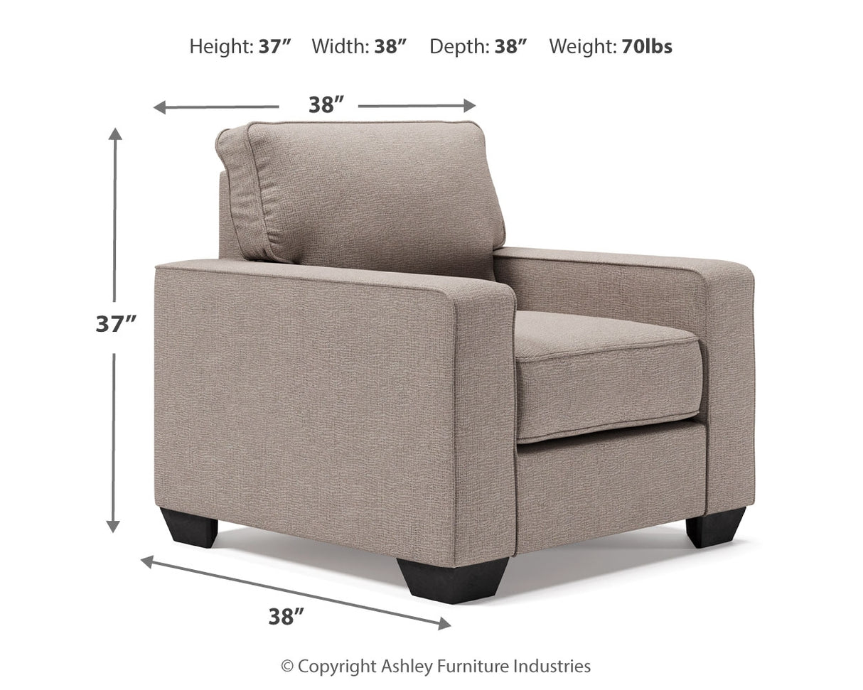 Greaves Stone Sofa Chaise and Chair from Ashley - Luna Furniture