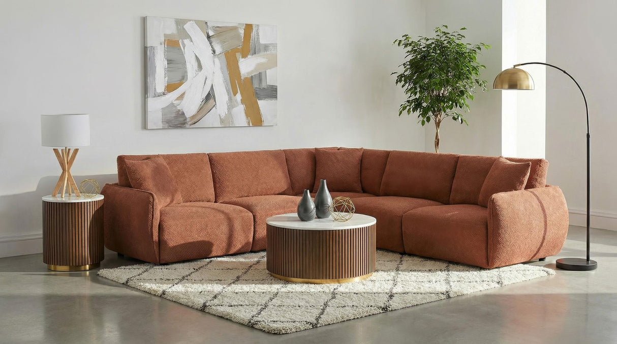 Elysia Coral Chenille Upholstered Modular LAF Chair from Coaster - Luna Furniture
