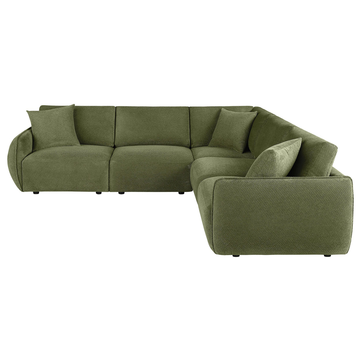 Elysia Green 5-piece Chenille Upholstered Modular Sectional Sofa from Coaster - Luna Furniture