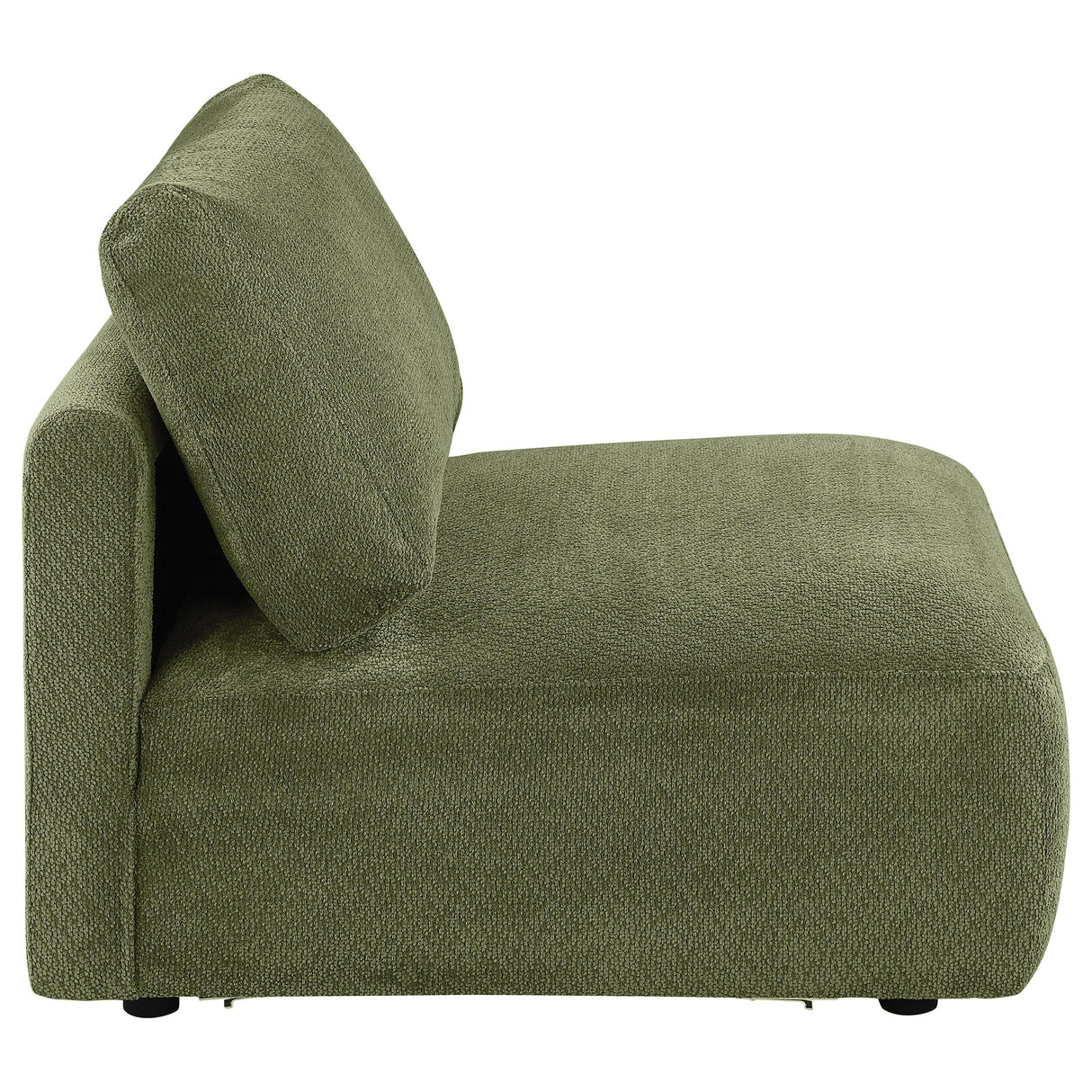 Elysia Green Chenille Upholstered Modular Armless Chair from Coaster - Luna Furniture