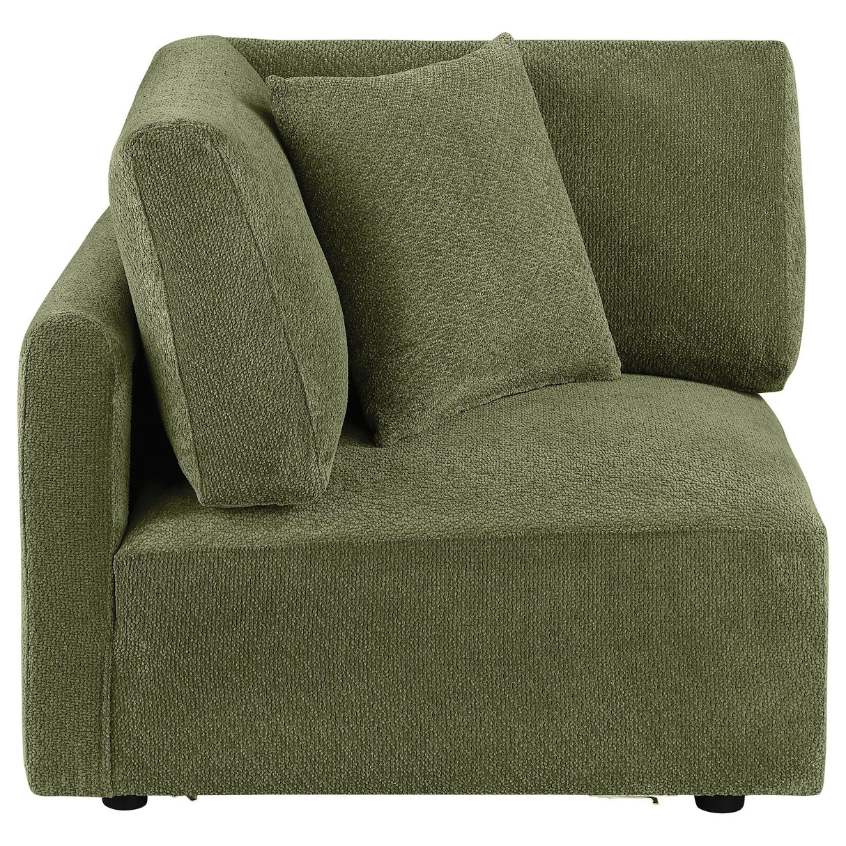 Elysia Green Chenille Upholstered Modular Corner Chair from Coaster - Luna Furniture