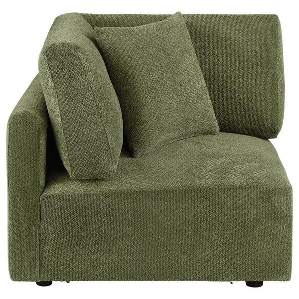 Elysia Green Chenille Upholstered Modular Corner Chair