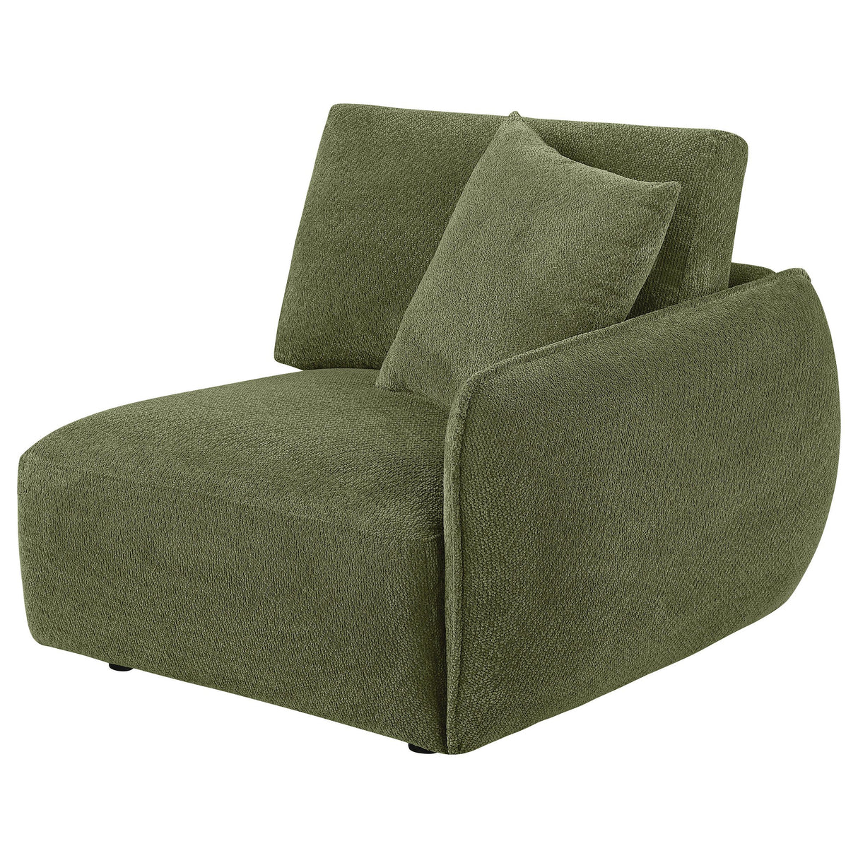 Elysia Green Chenille Upholstered Modular RAF Chair from Coaster - Luna Furniture