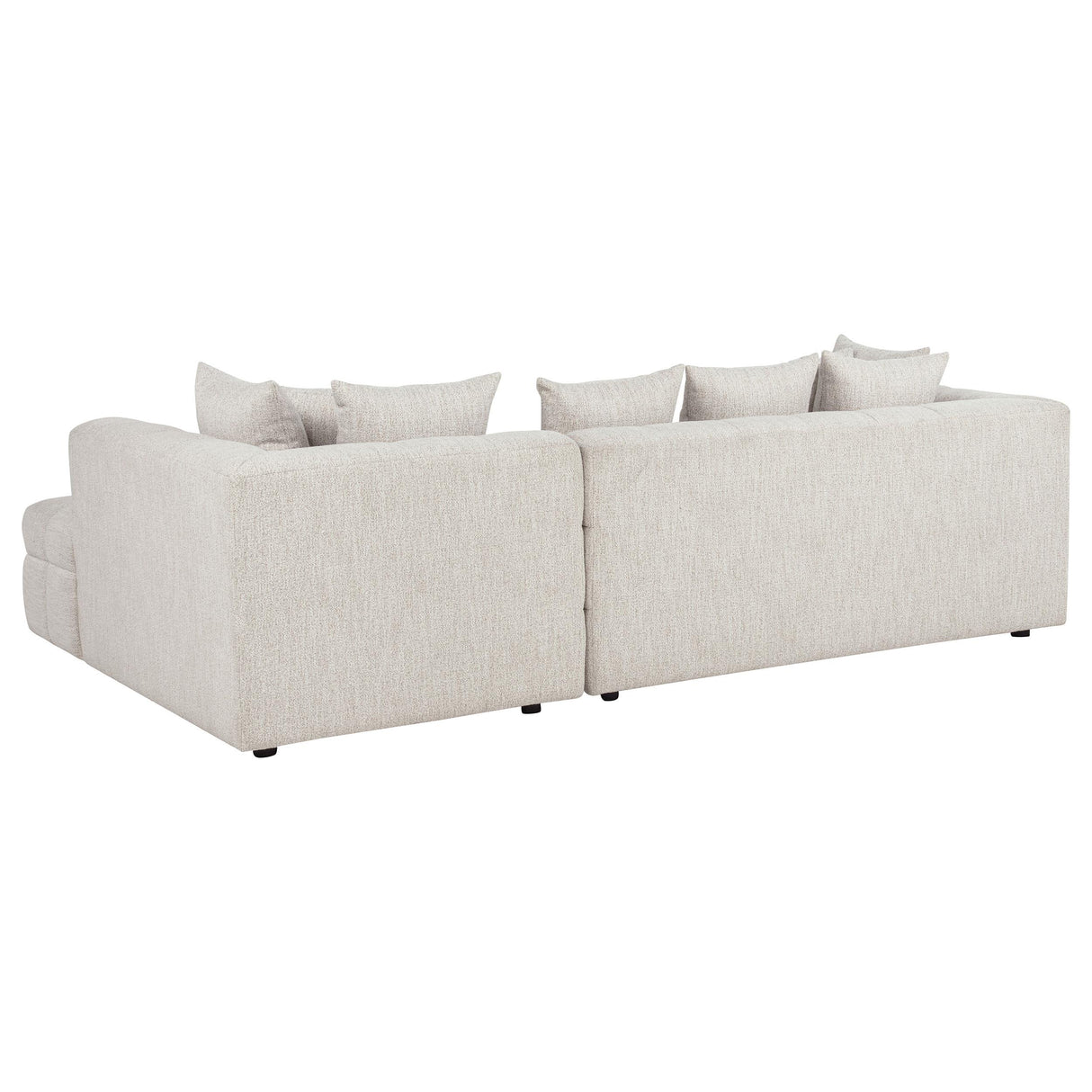 Amara Ivory 2-Piece Upholstered Sectional Sofa from Coaster - Luna Furniture