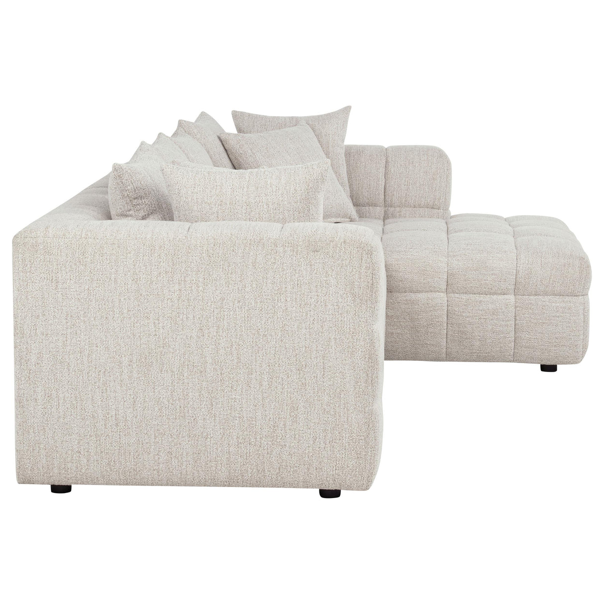 Amara Ivory 2-Piece Upholstered Sectional Sofa from Coaster - Luna Furniture