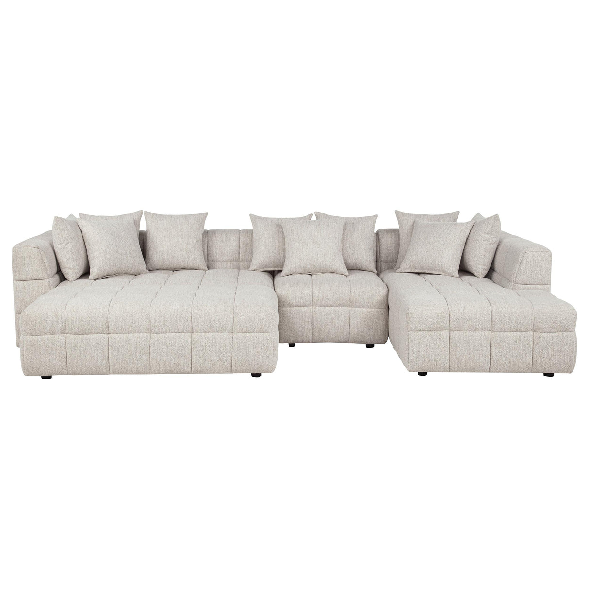 Amara Ivory 4-Piece Upholstered Sectional Sofa from Coaster - Luna Furniture