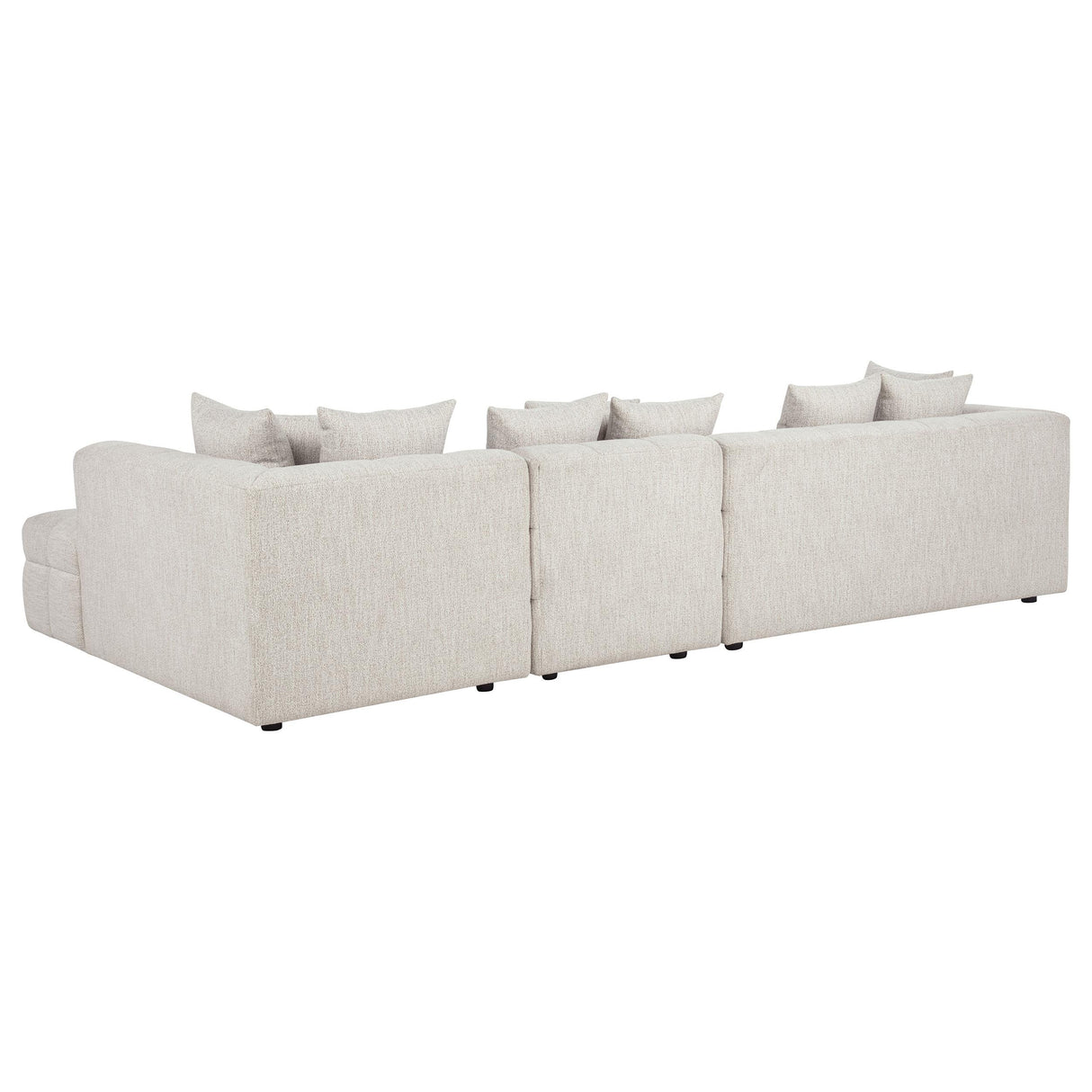Amara Ivory 4-Piece Upholstered Sectional Sofa from Coaster - Luna Furniture