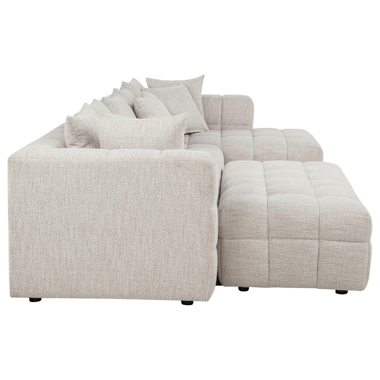 Amara Ivory 4-Piece Upholstered Sectional Sofa from Coaster - Luna Furniture