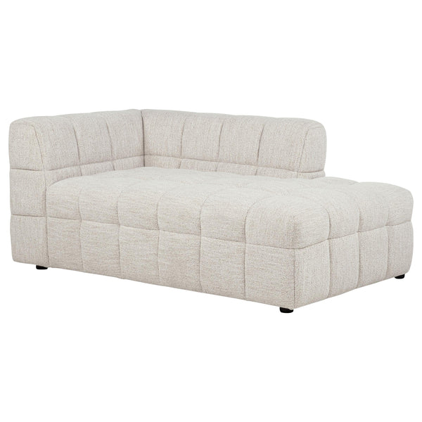 Amara Ivory Upholstered RAF Chaise