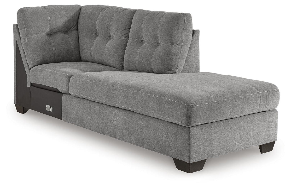 Marleton Gray 2-Piece Sectional and Ottoman from Ashley Furniture - Luna Furniture