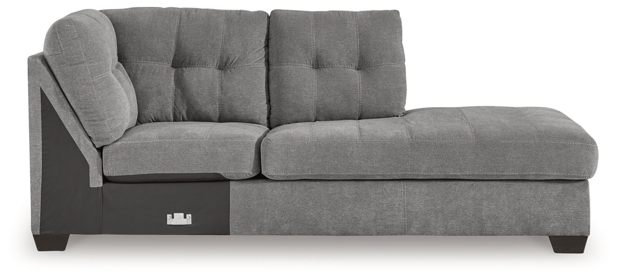 Marleton Gray 2-Piece Sectional and Ottoman from Ashley - Luna Furniture