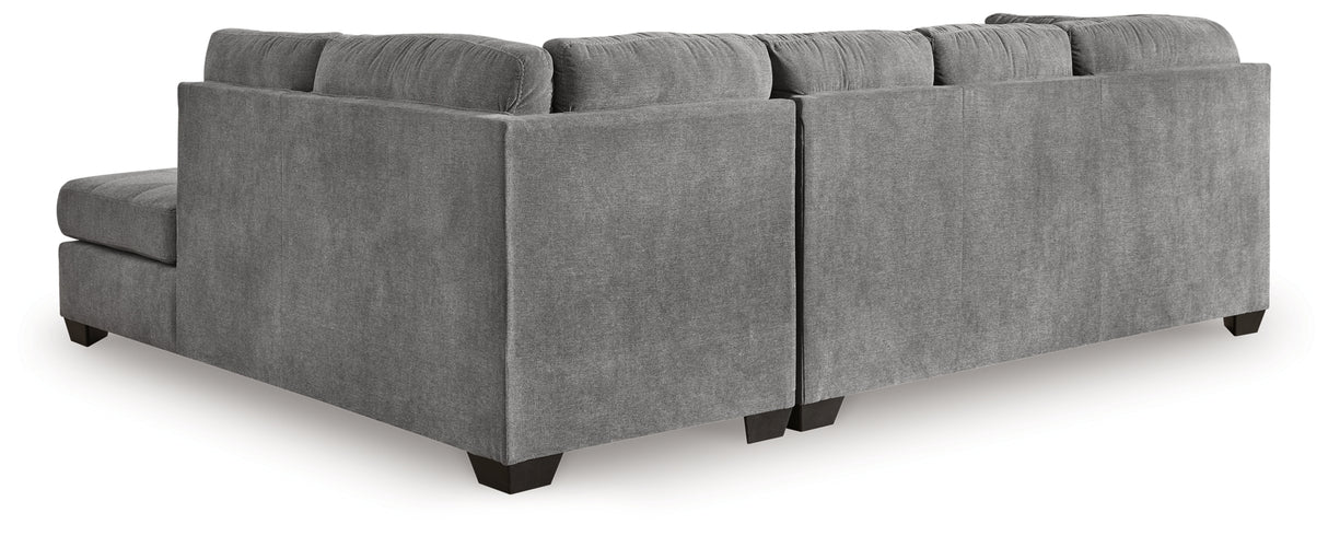 Marleton Gray 2-Piece Sectional and Ottoman from Ashley - Luna Furniture