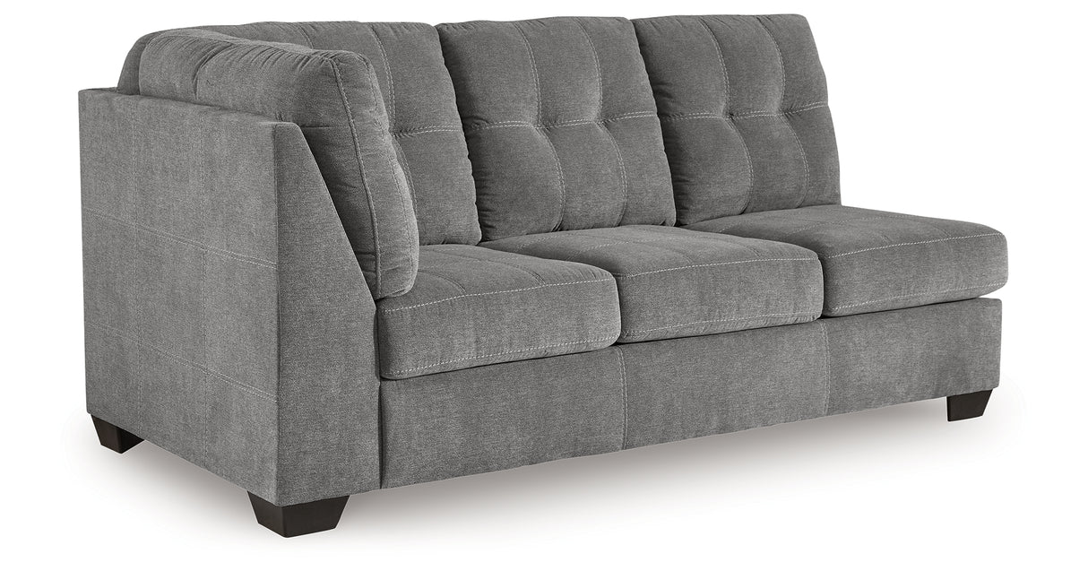 Marleton Gray 2-Piece Sectional and Ottoman from Ashley - Luna Furniture