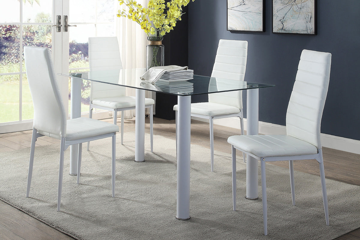 Florian White Side Chair, Set of 2 from Homelegance - Luna Furniture