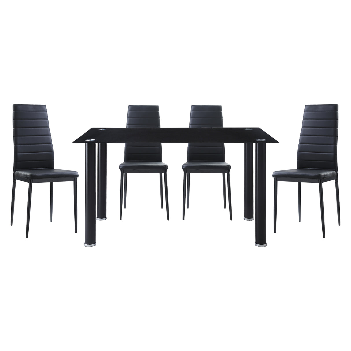 Florian Black 5-Piece Dining Set from Homelegance - Luna Furniture