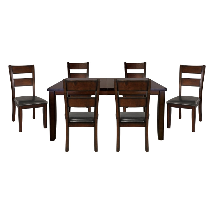 Mantello Cherry 78" 7-Piece Extendable Dining Set from Homelegance - Luna Furniture