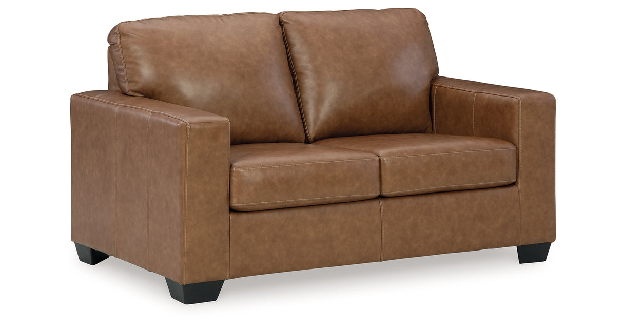 Bolsena Sofa, Loveseat and Recliner in Caramel from Ashley Furniture - Luna Furniture