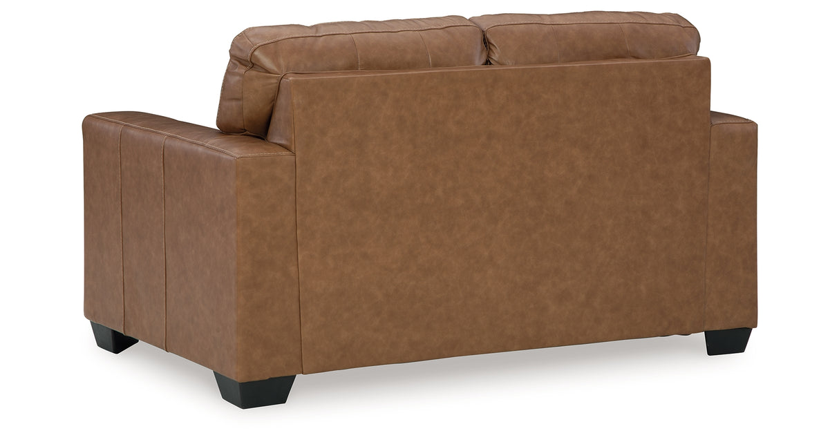 Bolsena Sofa, Loveseat and Recliner in Caramel from Ashley Furniture - Luna Furniture