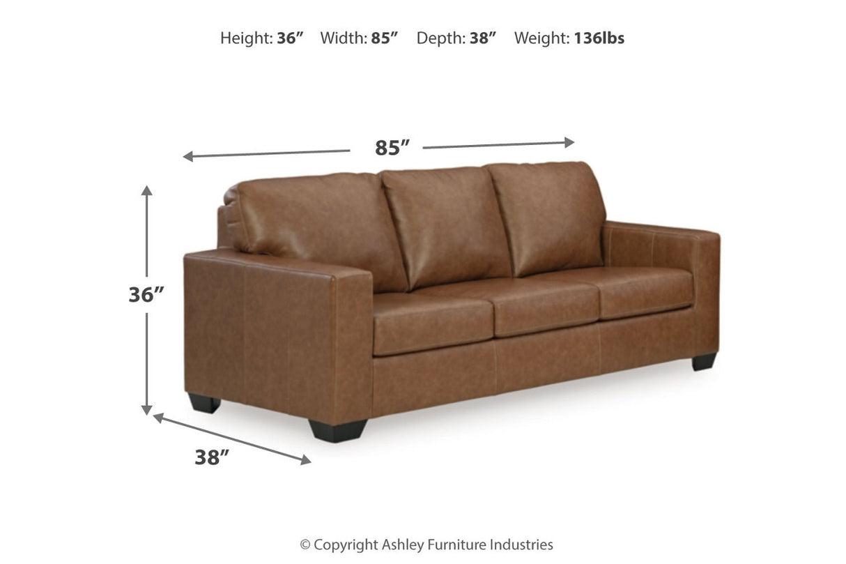 Bolsena Caramel Sofa, Loveseat and Recliner from Ashley - Luna Furniture