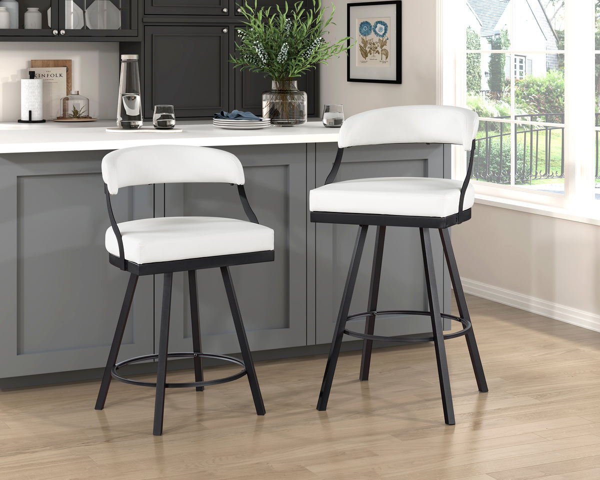 Crowley Red Swivel Pub Height Chair, Set of 2 from Homelegance - Luna Furniture